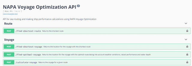 API access to optimal routes, distances, cost estimates