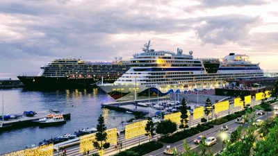 Cruise ships in port