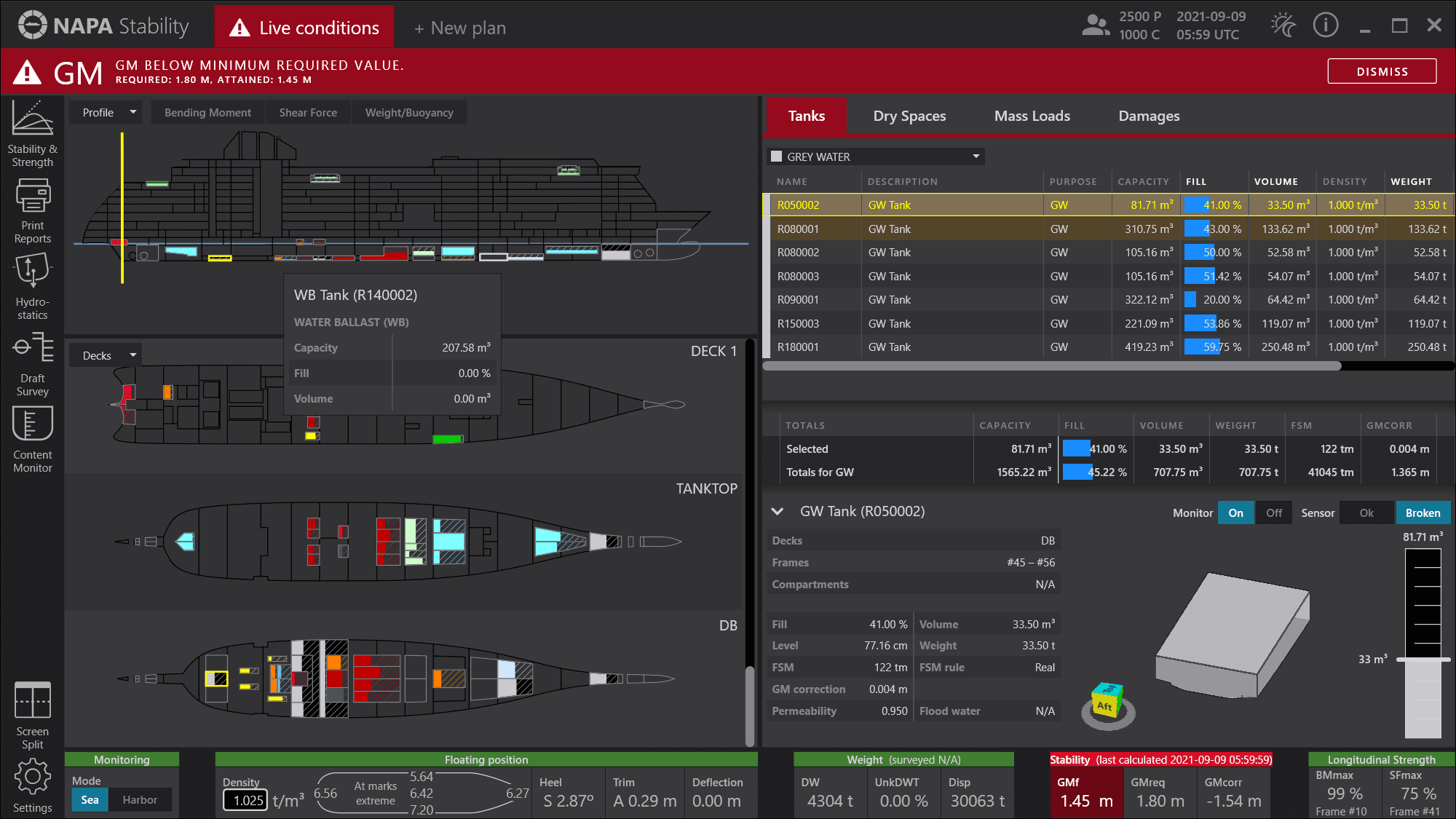 NAPA Stability a the next generation of passenger ships stability management solution with a clear and informative user interface