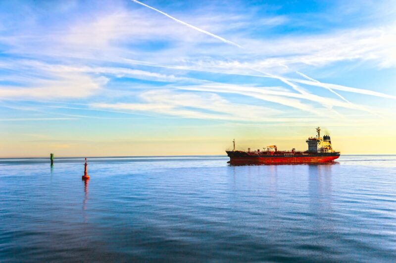 Tanker on fairway