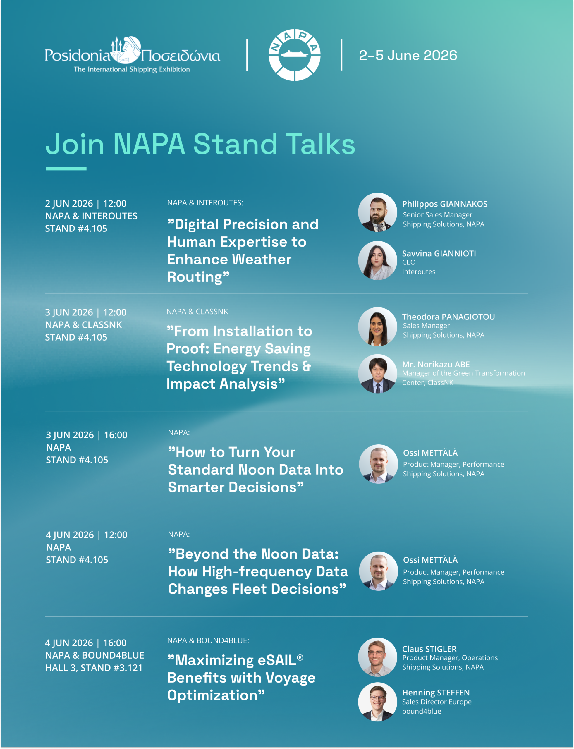 Posidonia_NAPA_STANDTALKS SCHEDULE